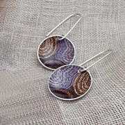 Earrings | Koorie Tales | Colour Season | Domed Earrings | Browns | 22mm Long hook